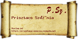 Prisztacs Szénia névjegykártya